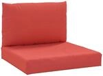 vidaXL Palettenkissen 2-Tlg Rot Oxford-Gewebe 361760