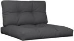 vidaXL Palettenkissen 2-Tlg Schwarz Stoff 360718