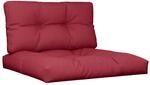vidaXL Palettenkissen 2-Tlg Weinrot Stoff 360720