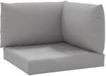 vidaXL Palettenkissen 3-Tlg Grau Oxford-Gewebe 361774