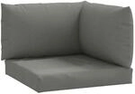 vidaXL Palettenkissen 3-Tlg Melange Dunkelgrau Stoff 4002653
