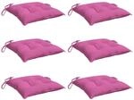 vidaXL Stuhlkissen 6 Stk Rosa 40x40x7 cm Stoff 361503