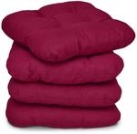 Beautissu Lisa Stuhlkissen 40x40x8cm Rot 4tlg