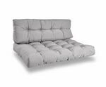 Beautissu ECO Style Palettenkissen Sitz 120x80x15cm Hellgrau + R&uuml;cken 1tlg