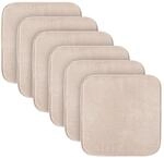 Bestlivings Stuhlkissen Struktur Creme 38 x 38 x 3 cm 6er Pack