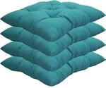 NYVI Stuhlkissen f&uuml;r Gartenst&uuml;hle 38x38 cm 4er Set T&uuml;rkis