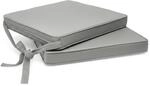 Beautissu 2er Set Loft SK Stuhlkissen Hellgrau 45x40x5cm