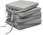 Beautissu 6er Set Loft SK Stuhlkissen Hellgrau 45x40x5cm