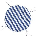vidaXL Kissen Rund Blau & Wei&szlig; Gestreift &Oslash; 100x11 cm Oxford-Gewebe 361977