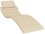 vidaXL Sonnenliegen-Auflage Beige 186x58x4 cm Oxford-Gewebe 314161
