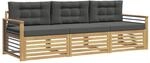 vidaXL Outdoor-Sofagarnitur 3 Stk Wei&szlig; und Anthrazit Polyester 3389977