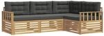 vidaXL Outdoor-Sofagarnitur 5-Tlg Wei&szlig; und Anthrazit Polyester 3390397