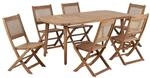Beliani Gartentisch Set PARAGGI Heller Holzfarbton