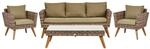 Beliani Lounge Set VITTORIA XL Olivgr&uuml;n