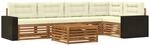 vidaXL Outdoor-Sofagarnitur 6 Stk Natur und Creme 79 x 79 x 37 cm 3383393
