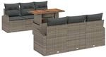 vidaXL Garten-Sofa-Set mit Kissen 7-Tlg Grau 3349530
