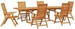 vidaXL Garten Essgruppe 7 Stk Braun Massivholz Akazie 3375724