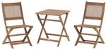 Beliani Bistro Set PARAGGI Heller Holzfarbton
