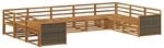 vidaXL Outdoor-Sofagarnitur 9 Stk Natur Massivholz Akazie 3383827