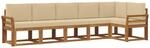 vidaXL Outdoor-Sofagarnitur mit Kissen 6 Stk Natur und Beige 3366466