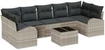 vidaXL Gartensofa-set Hellgrau 55 x 55 x 37 cm Poly-Rattan 3345962