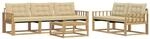 vidaXL Outdoor-Sofagarnitur 6 Stk Wei&szlig; und Beige 79 x 79 x 37 cm 3388419