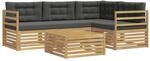 vidaXL Outdoor-Sofagarnitur mit Kissen 5 Stk 3390427