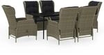 vidaXL 7-Tlg Garten-Essgruppe Braun 3099670