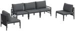 vidaXL Garten-Sofa-Set 5-Tlg Anthrazit Stahl 3378974