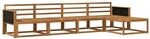 vidaXL Outdoor-Sofagarnitur 5 Stk Natur Massivholz Akazie 3382472