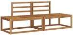 vidaXL Outdoor-Sofagarnitur 2 Stk Natur 182,5 x 63 x 73 cm 3366937