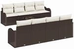 vidaXL Gartensofa-set Braun 55 x 55 x 37 cm Poly-Rattan 3345628