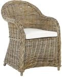 Beliani Sessel Naturfarben Beige Weiss 90x54x90