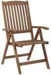Beliani Klappbare Gartenm&ouml;bel Dunkler Holzfarbton 69x54x105