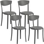 Beliani Esszimmerstuhl Grau 38x42x80