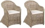 Beliani Sessel Beige Naturfarben 68x56x87