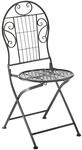 Kobolo Gartenstuhl Metallstuhl Klappstuhl Stuhl Metall Schwarz H94 cm