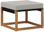 vidaXL Outdoor-Fu&szlig;hocker Massivholz Akazie und Textilene Stoff Natur 900594