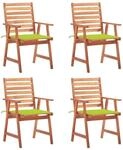 vidaXL Garten-Essst&uuml;hle 4 Stk mit Kissen Massivholz Akazie 3078331