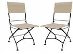 DELUKE Gartenstuhl 2er Set LEO Polyester Schwarz Klappstuhl Wetterfest...
