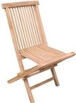 DELUKE Gartenstuhl 2er Set MATHIS Teak Natur Klappstuhl Wetterfest Gartenst&uuml;hle
