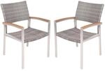 DELUKE Gartenstuhl 2er Set BONN Kunststoff Braun Stapelstuhl Wetterfest...