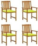 vidaXL Gartenst&uuml;hle mit Kissen 4 Stk Massivholz Akazie 3061190