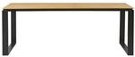 ebuy24 Martinus Gartentisch 100x210cm Schwarz Teak Dekor