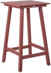 Beliani Gartentisch ADIRONDACK Dunkelrot 60x59x103
