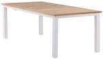 ebuy24 Panama Esstisch mit Zus&auml;tzliche Platte 224-324 cm Wei&szlig; Natur