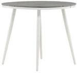 ebuy24 Break Esstisch &Oslash;90cm Wei&szlig; Grau