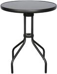 ebuy24 Aske Bistro und Balkonm&ouml;bel Cafetisch &Oslash;60 cm Schwarz Schwarz