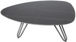 Garden Pleasure Gartentisch Alina Oval Grau-Schwarz 88 cm x 110 cm
