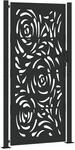 vidaXL Gartentor Schwarz 105x205 cm Stahl Flammendesign 4100993